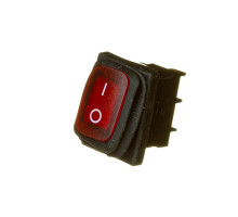Перемикач KCD1-2-101NW 220V червоний 