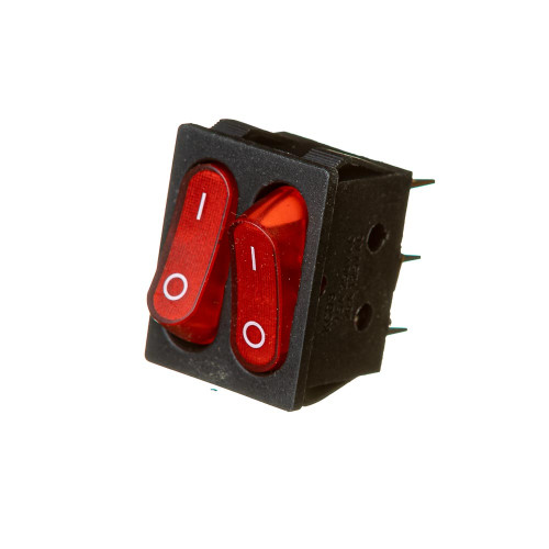 Перемикач KCD2-5-2101N 220V червоний ( 1018175 )