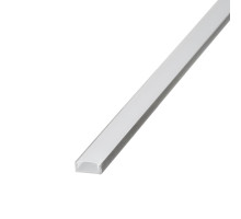 LED профиль накладной ЛП не анодированный (15х6мм) 2м с рассеивателем в комплекте