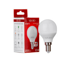 LED лампа Е14 G45 8W нейтральная белая 4100К SIVIO