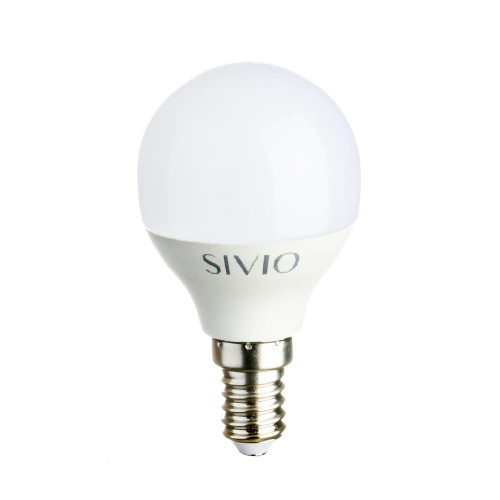 LED лампа Е14 G45 8W нейтральная белая 4100К SIVIO ( 1018552 )