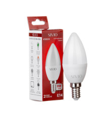 LED лампа Е14 C37 8W нейтральна біла 4100К SIVIO