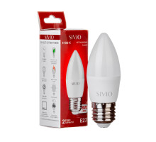 LED лампа Е27 C37 8W нейтральная белая 4100К SIVIO
