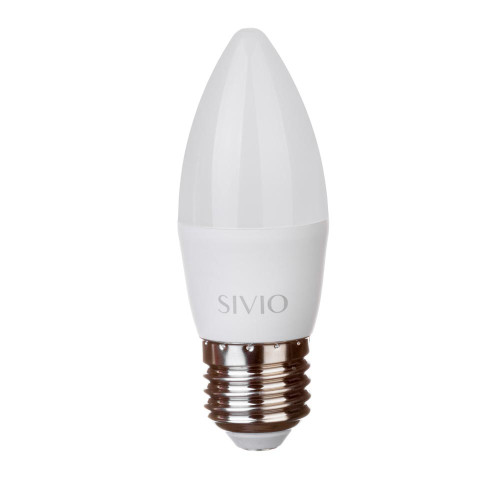 LED лампа Е27 C37 8W нейтральная белая 4100К SIVIO ( 1018554 )
