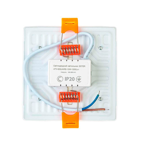 Світлодіодний світильник точковий 12 Вт квадратний 5000К IP20 Ester ( 1019334 )