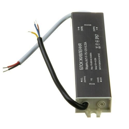 Led блок живлення 12V (герметичний) 6,25А 75Вт AVT ( 1019883 )