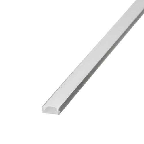 LED профиль накладной ЛП не анодированный (15х6мм) 2м с рассеивателем в комплекте ( 1019989 )