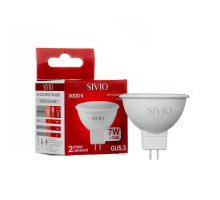 LED лампа GU5.3 MR16 7W белая теплая 3000К SIVIO